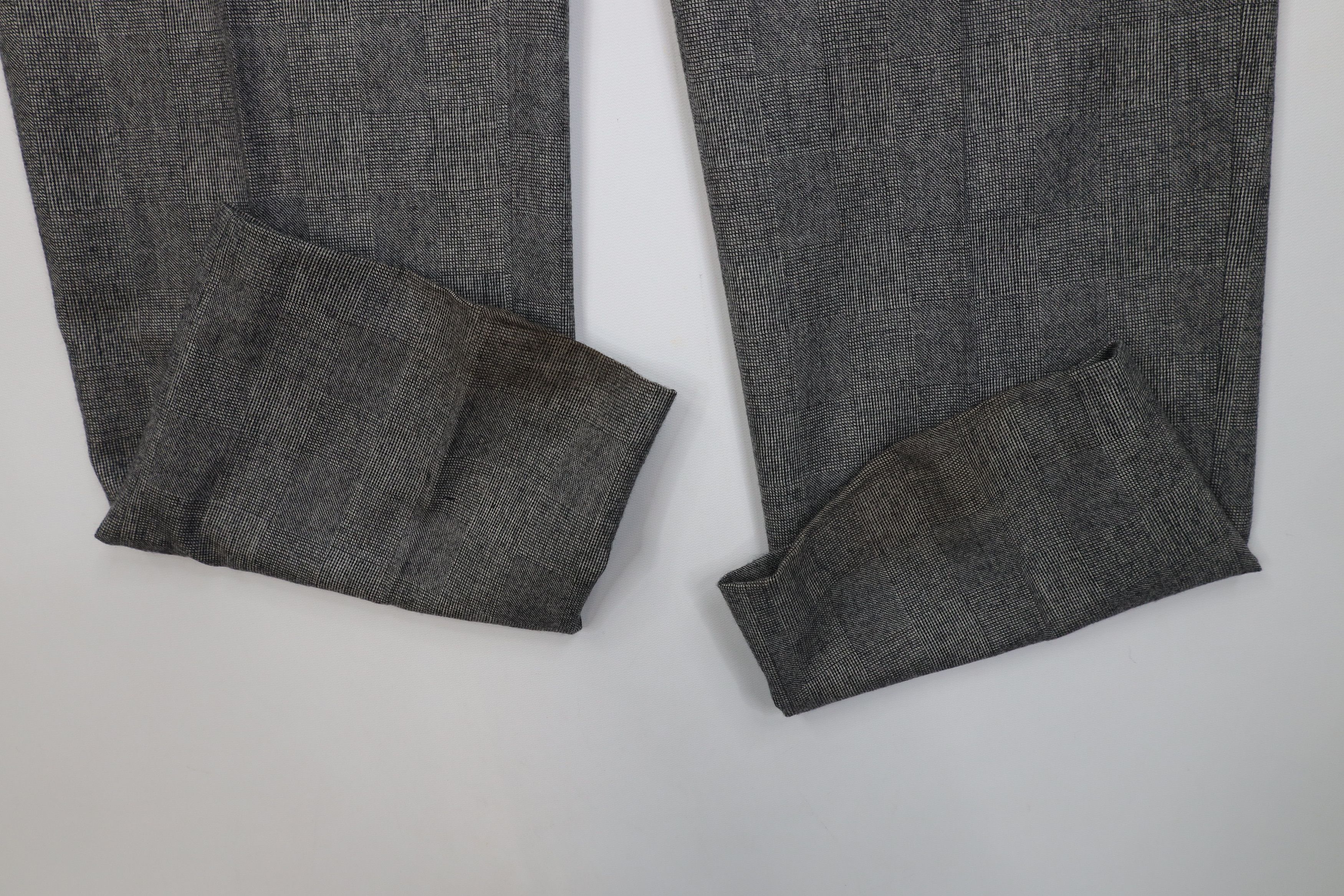 Christian Dior Monsieur Vintage 70s Christian Dior Knit Wide Leg Chino Pants Plaid Size US 34 / EU 50 - 5 Thumbnail
