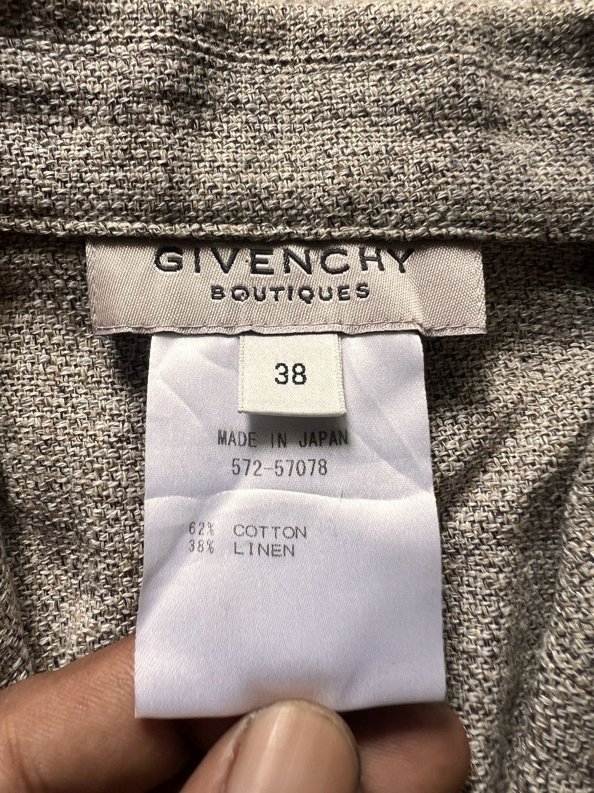 Givenchy Givenchy Boutiques Single Button Beige Raw Edge Jacket Size XS / US 0-2 / IT 36-38 - 7 Thumbnail