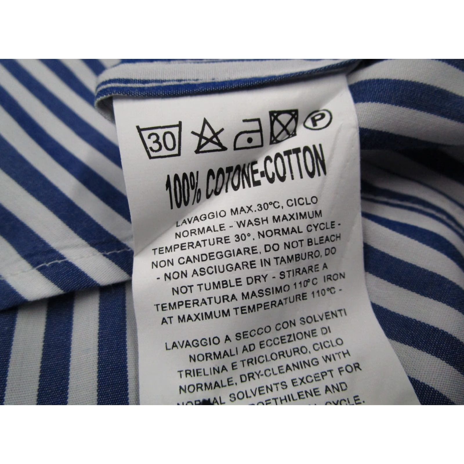 Vintage Spada Dress Shirt Mens 41 Blue Luxury Collection Button Up Long Sleeve Work Shirt Size 42R - 6 Thumbnail