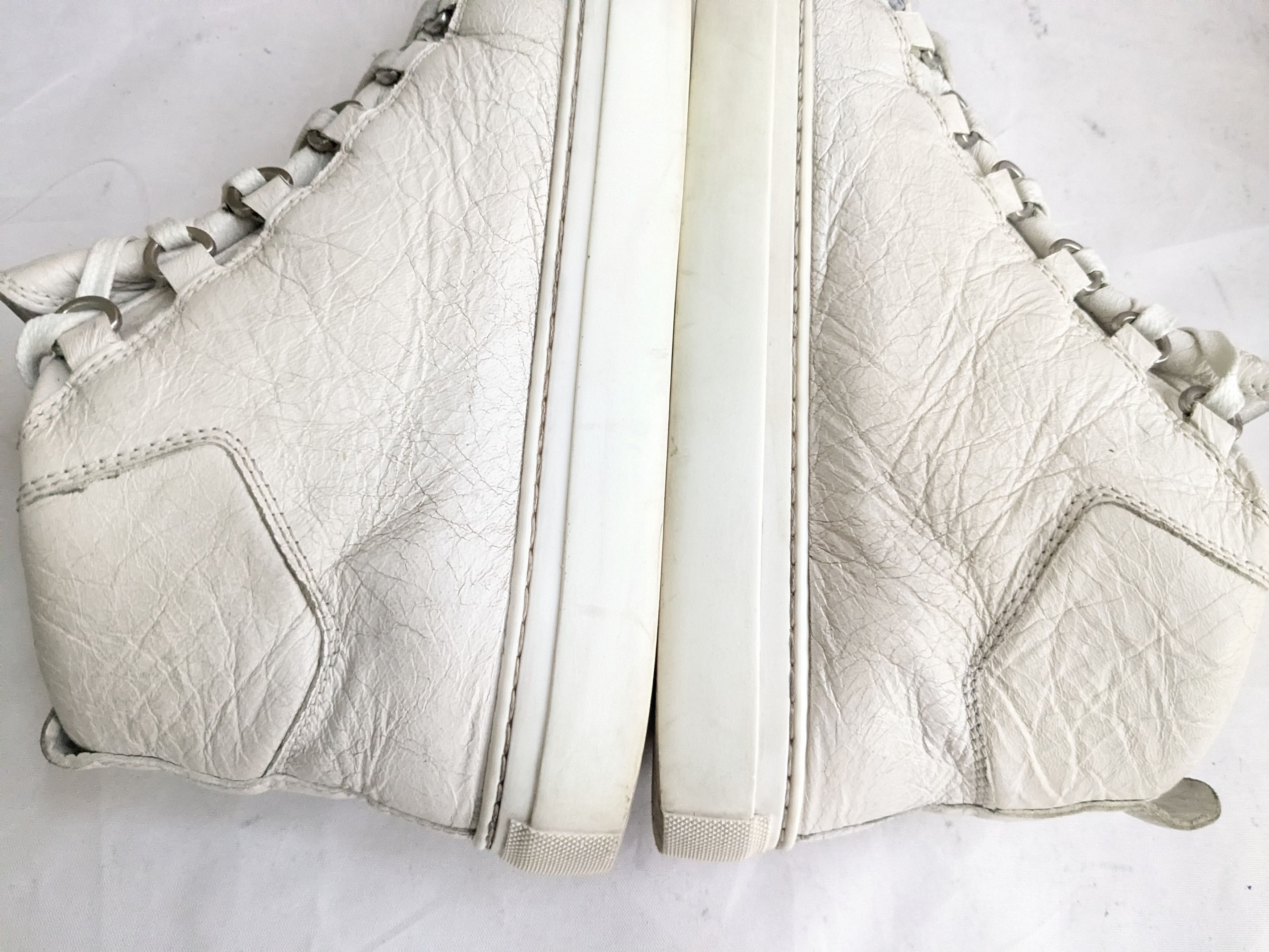 Balenciaga Balenciaga Arena White 7 Leather High Tops Lace Up Size US 7 / EU 40 - 9 Thumbnail