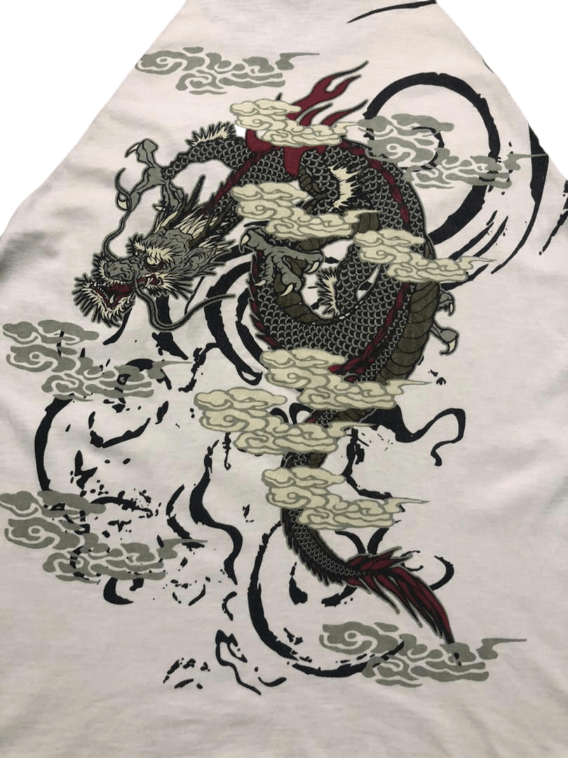 Japanese Brand Sukajan T-shirt Dragon Over Print Shirt Sleeve Tee Size US L / EU 52-54 / 3 - 16 Thumbnail