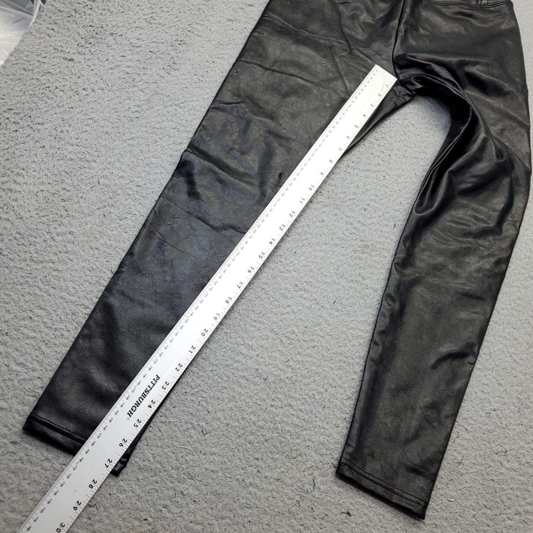 Vintage BP. Nordstrom Faux Leather Leggings Womens M Black Stretchy High Waisted Size 32" / US 10 / IT 46 - 5 Thumbnail