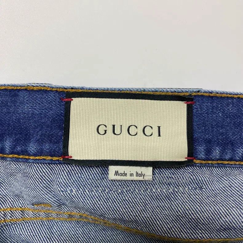 Gucci Gucci Label washed denim flared trousers Size 42" / US 20 - 3 Thumbnail