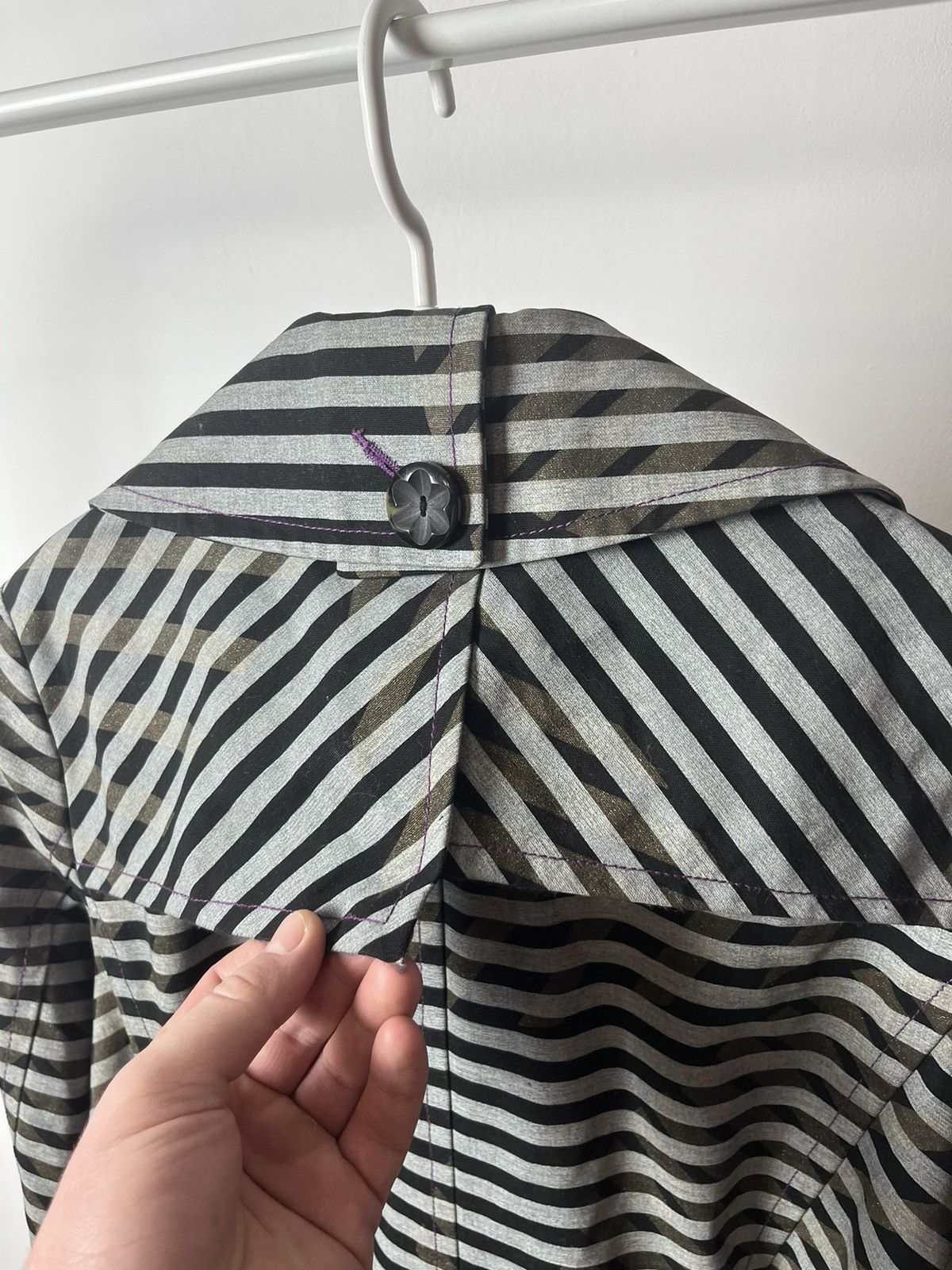 Custo Barcelona Custo Barcelona Stripped Trench Coat Jacket Size S / US 4 / IT 40 - 10 Thumbnail