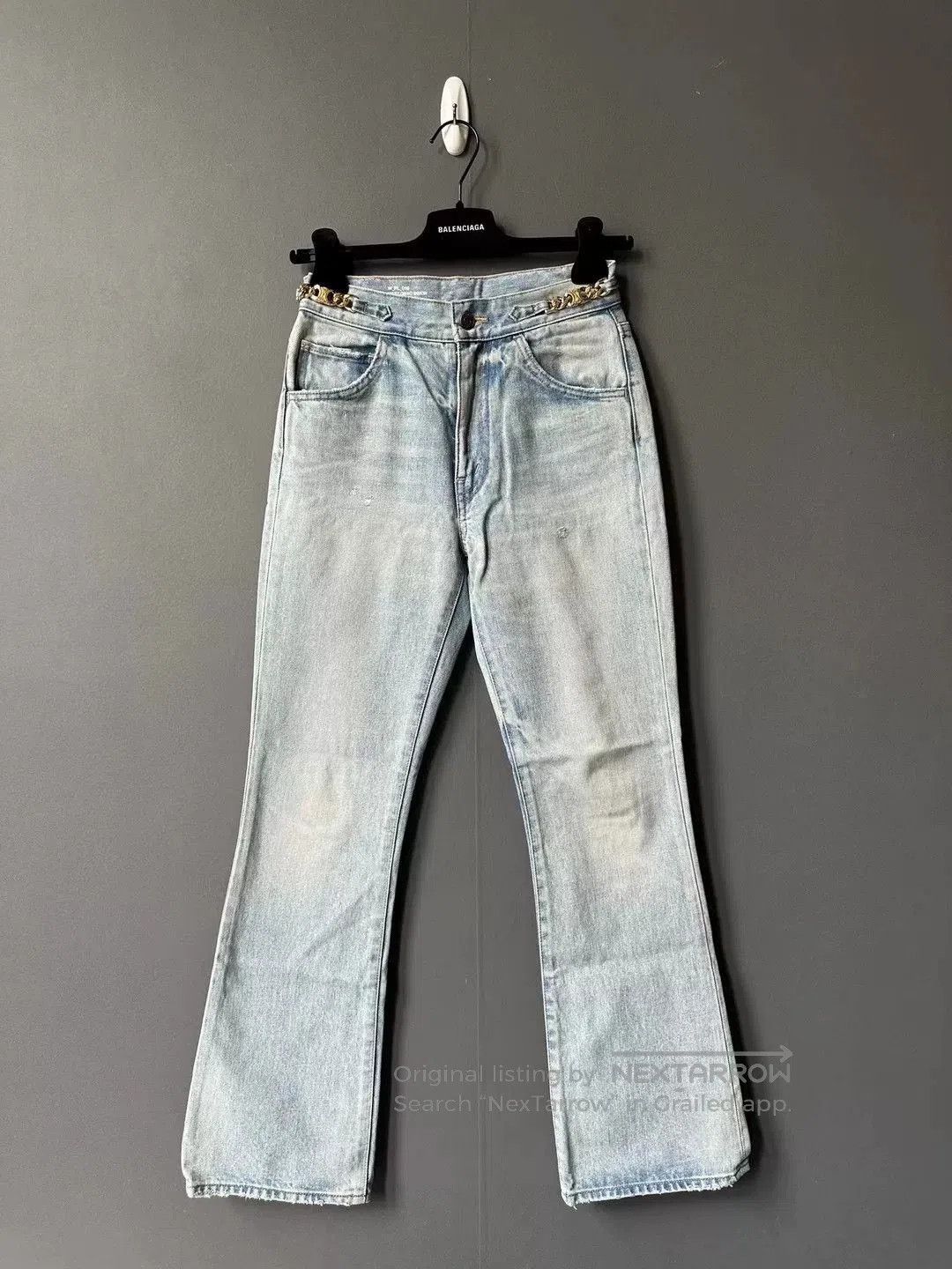 Celine celine chain detail washed denim jeans. Size 25" / US 0 / IT 36 - 1 Thumbnail