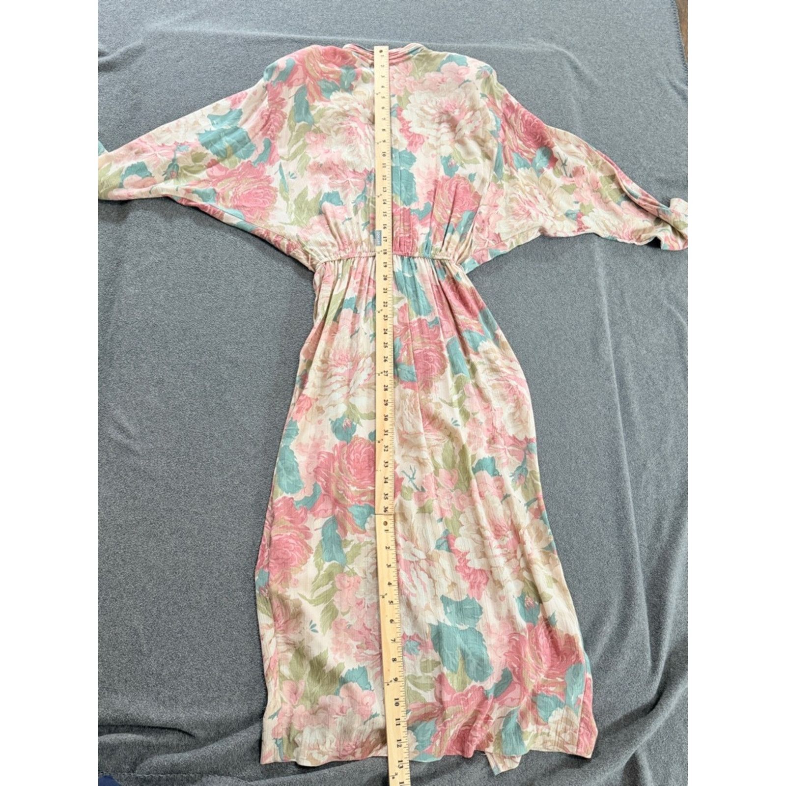 Other Vintage Floral Midi Dress bold print high neck mock Size S / US 4 / IT 40 - 13 Thumbnail