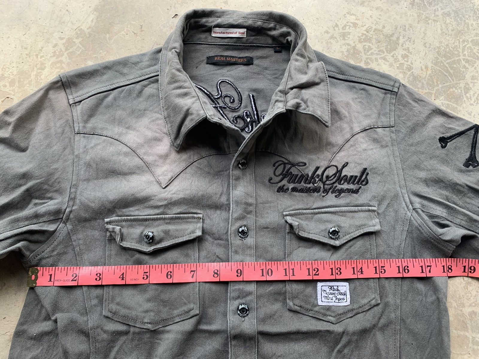 Japanese Brand Real Master Black Anecdote Flannel Style Size L / US 10 / IT 46 - 14 Thumbnail