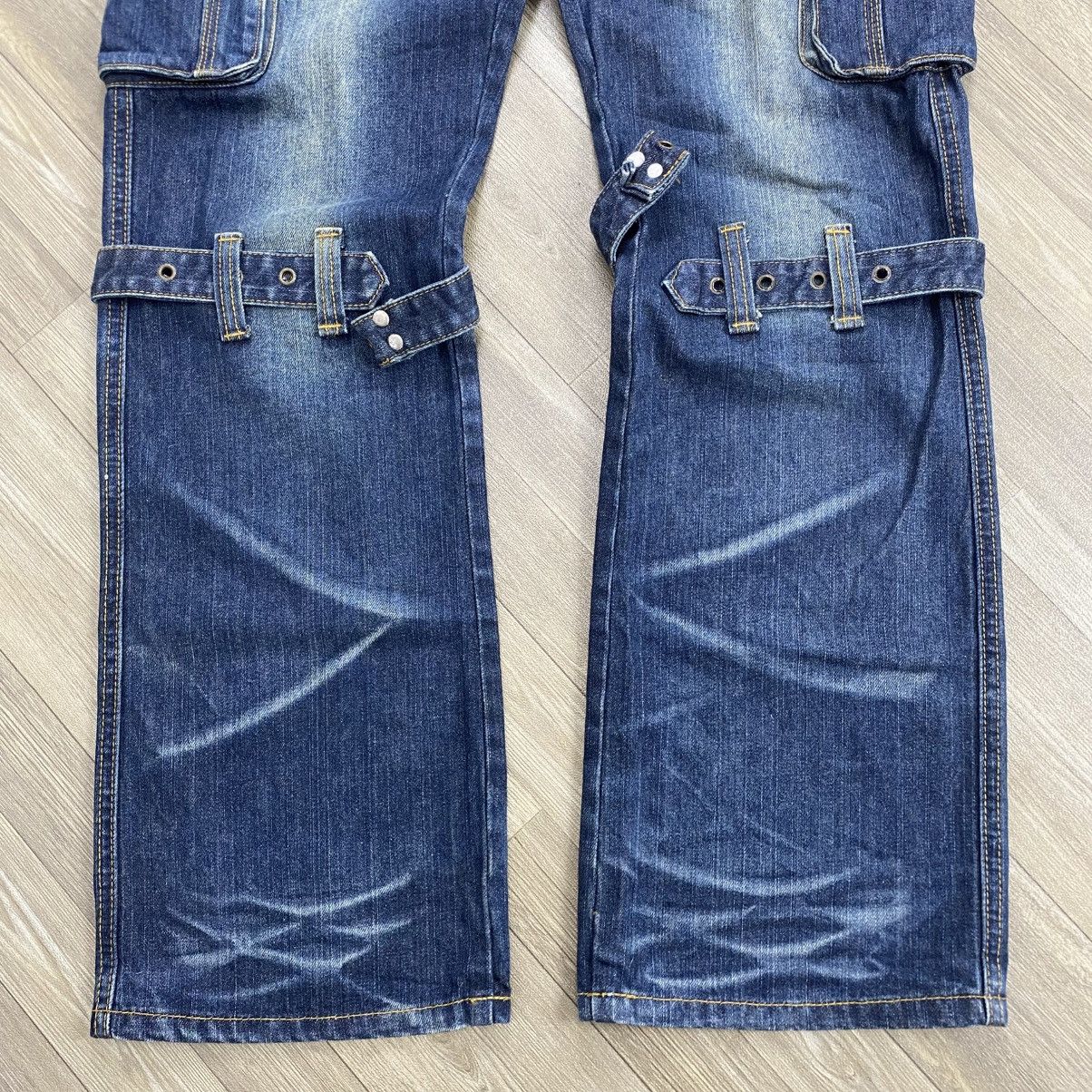 Japanese Brand 2000s Tornado Mart Lgb Goa Faded Bondage Flared Jeans Y2K Size US 32 / EU 48 - 9 Thumbnail
