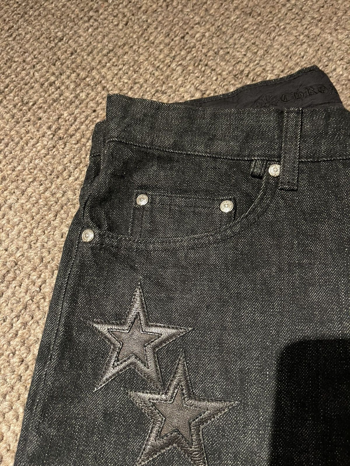 Chrome Hearts Chrome Hearts Exclusive Star Patch Fleur Knees Denim Jeans Size US 32 / EU 48 - 21 Thumbnail