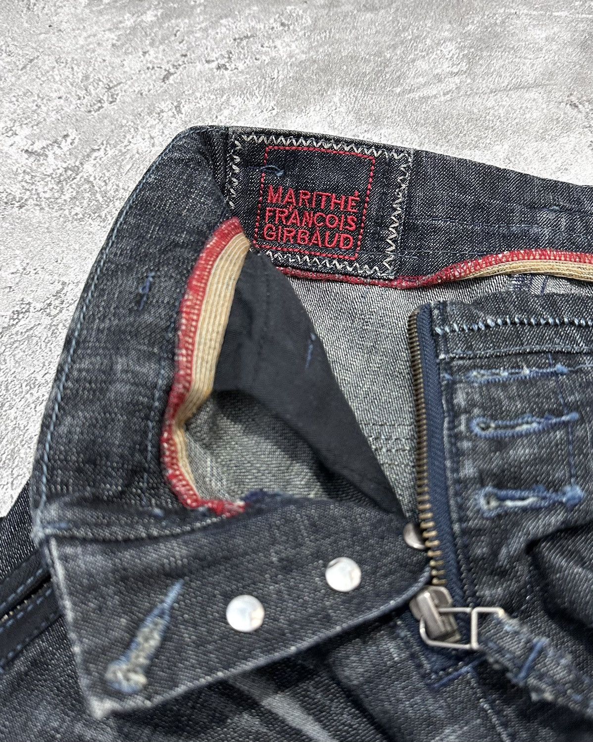Marithe + Francois Girbaud × Vintage Marithe Francois Girbaud Laced Up Skinny Jeans Size US 27 - 6 Thumbnail