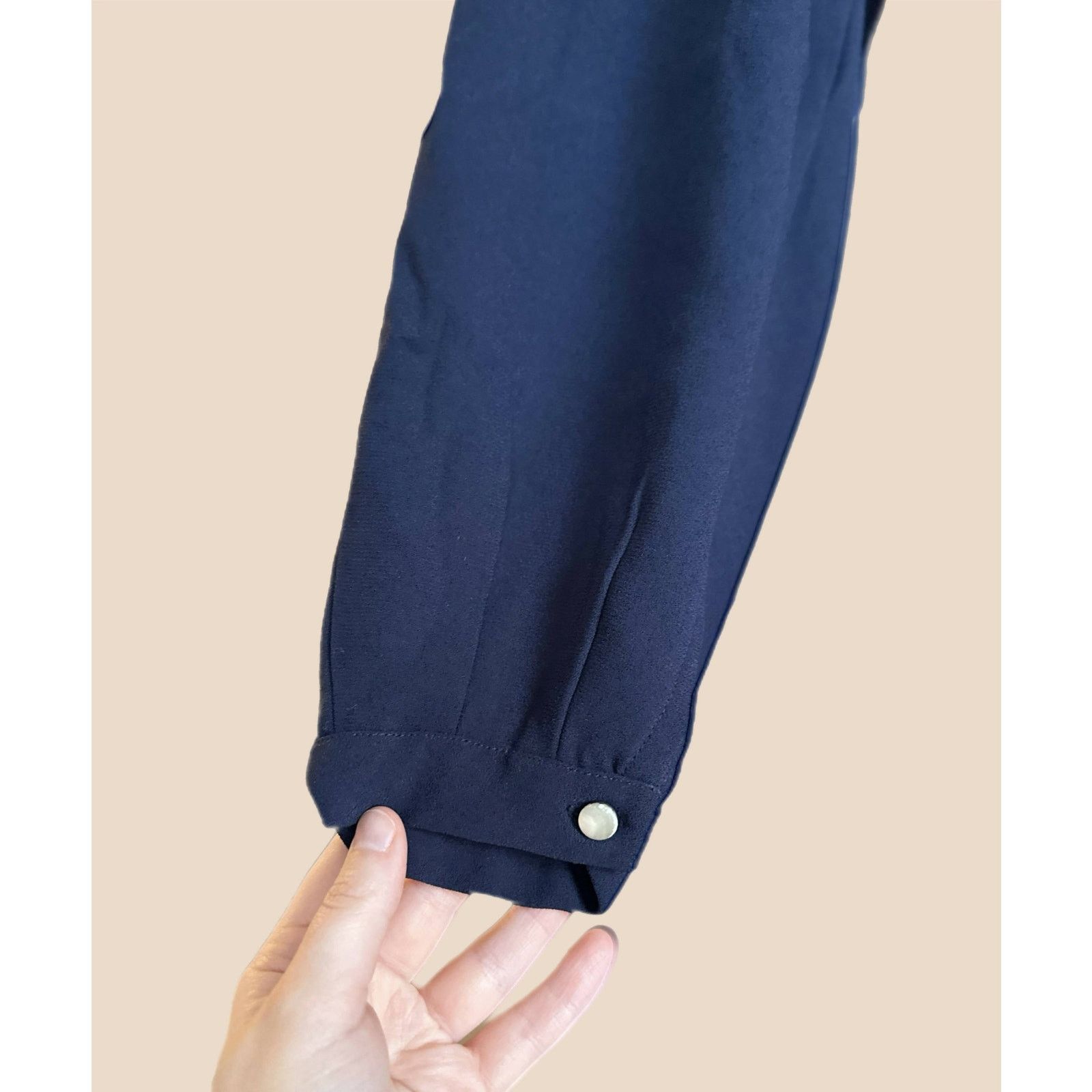 Isabel Marant Isabel Marant Long Sleeve Ruched Blouse - Navy Size XS / US 0-2 / IT 36-38 - 2 Thumbnail