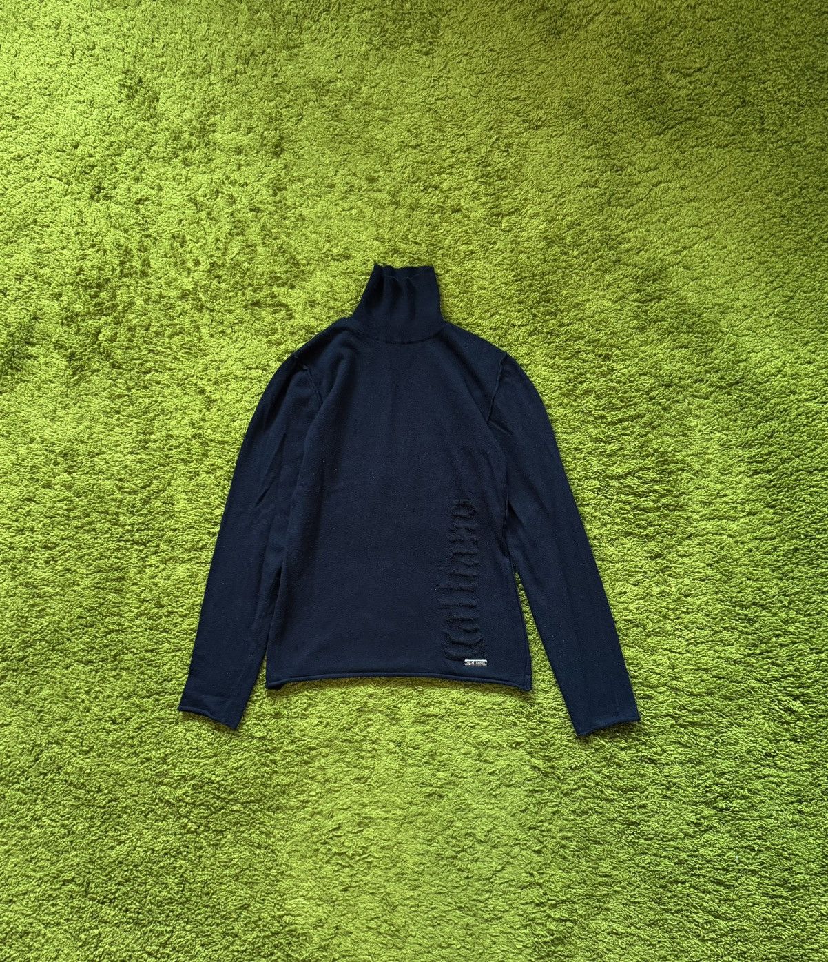 Galliano 2000s archive vintage knit logo wool sweater Y2K