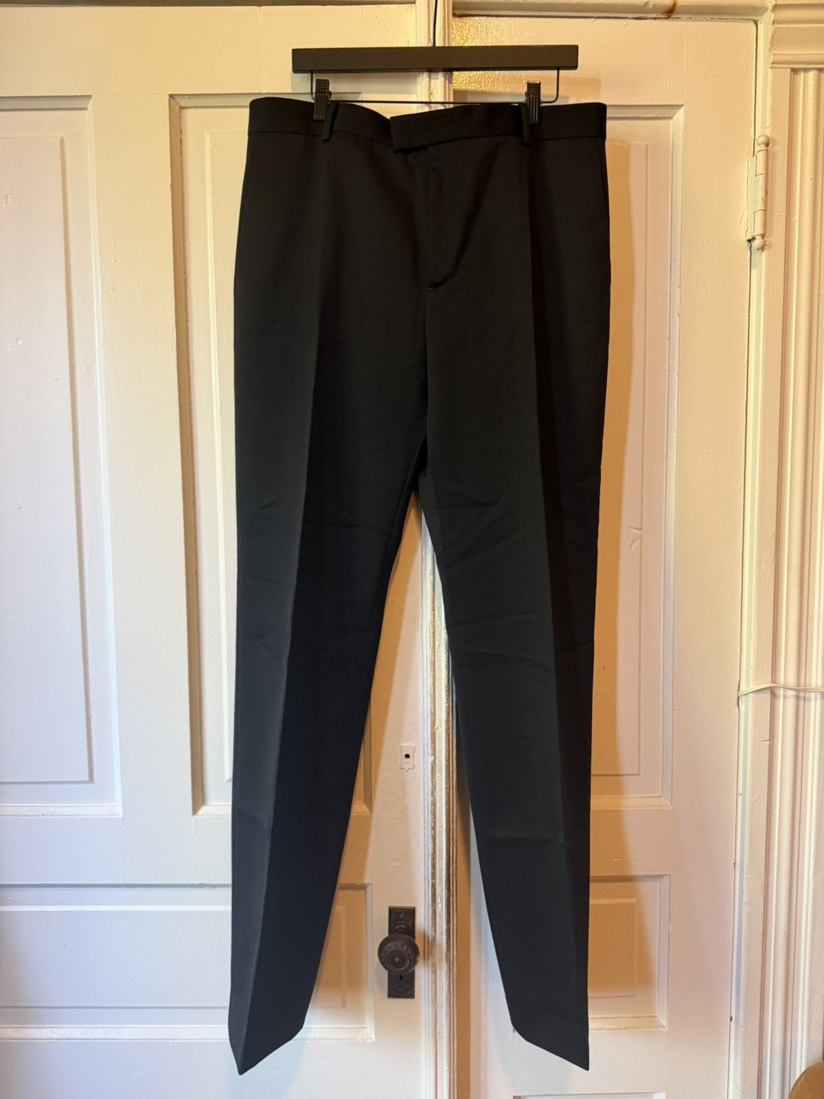 Bottega Veneta Bottega Veneta Sartorial Straight Leg Wool Trousers Black Size US 36 / EU 52 - 1 Thumbnail