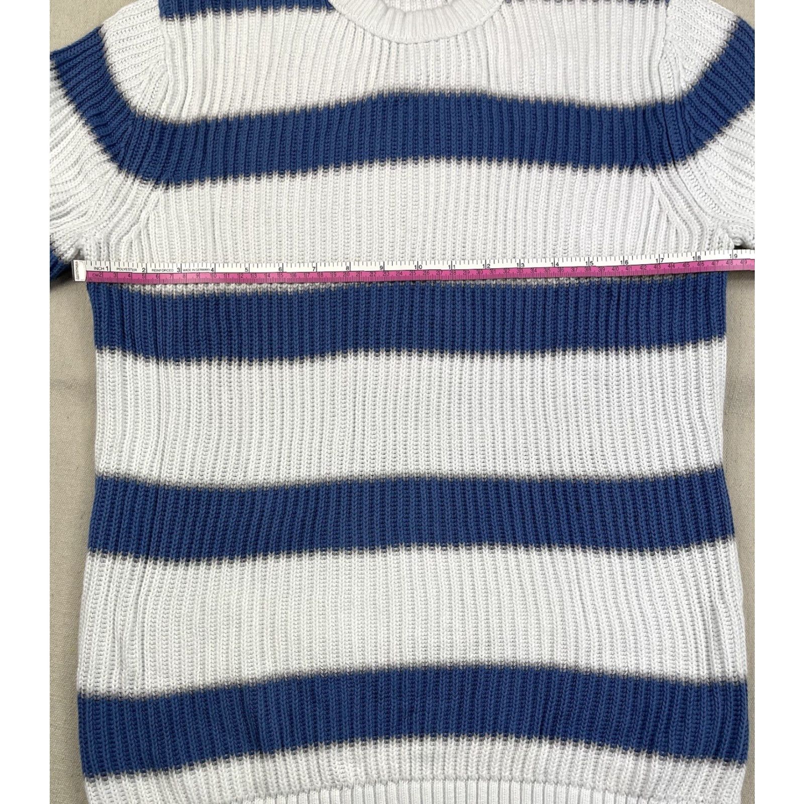 Abercrombie & Fitch Abercrombie & Fitch Knit Sweater Crewneck Striped Sz S Blue Mens Oversized Size US S / EU 44-46 / 1 - 4 Thumbnail