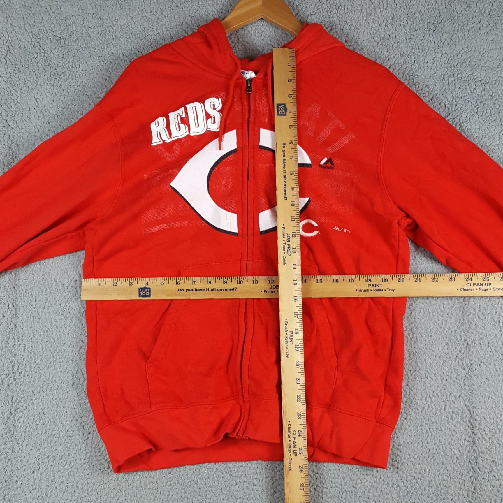 MLB Majestic Cincinnati Reds MLB Baseball Zip Up Hoodie Mens M Retro Windbreaker Jacket Size US M / EU 48-50 / 2 - 8 Thumbnail
