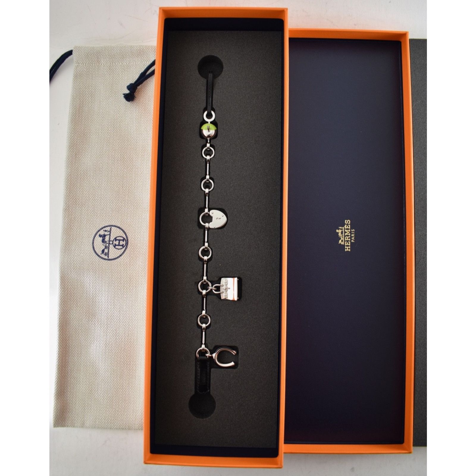 Hermes Hermes Bijou De Sac Charm Green Apple Silver Birkin Kelly Size ONE SIZE - 5 Thumbnail