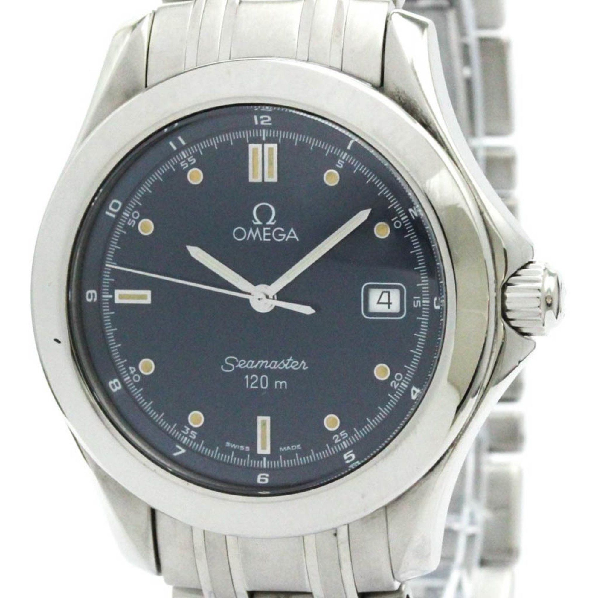 Polished Omega Seamaster 120M Steel Quartz Mens Watch 2511.80 Bf581630 in Blue, Women's