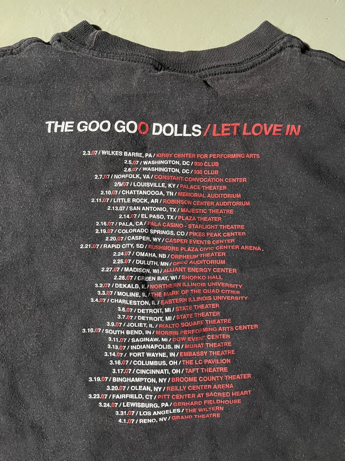 Other Goo Goo Dolls Let Love In USA Tour T-shirt from 2007 Size US S / EU 44-46 / 1 - 5 Thumbnail