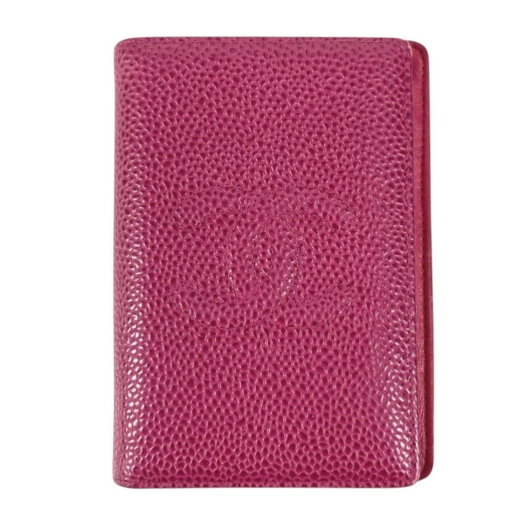 Chanel CHANEL CC Coco Mark Logo Business Card Holder/Pass Case, Bi-fold, Caviar Leather, Women's, Purple Size ONE SIZE - 1 Thumbnail