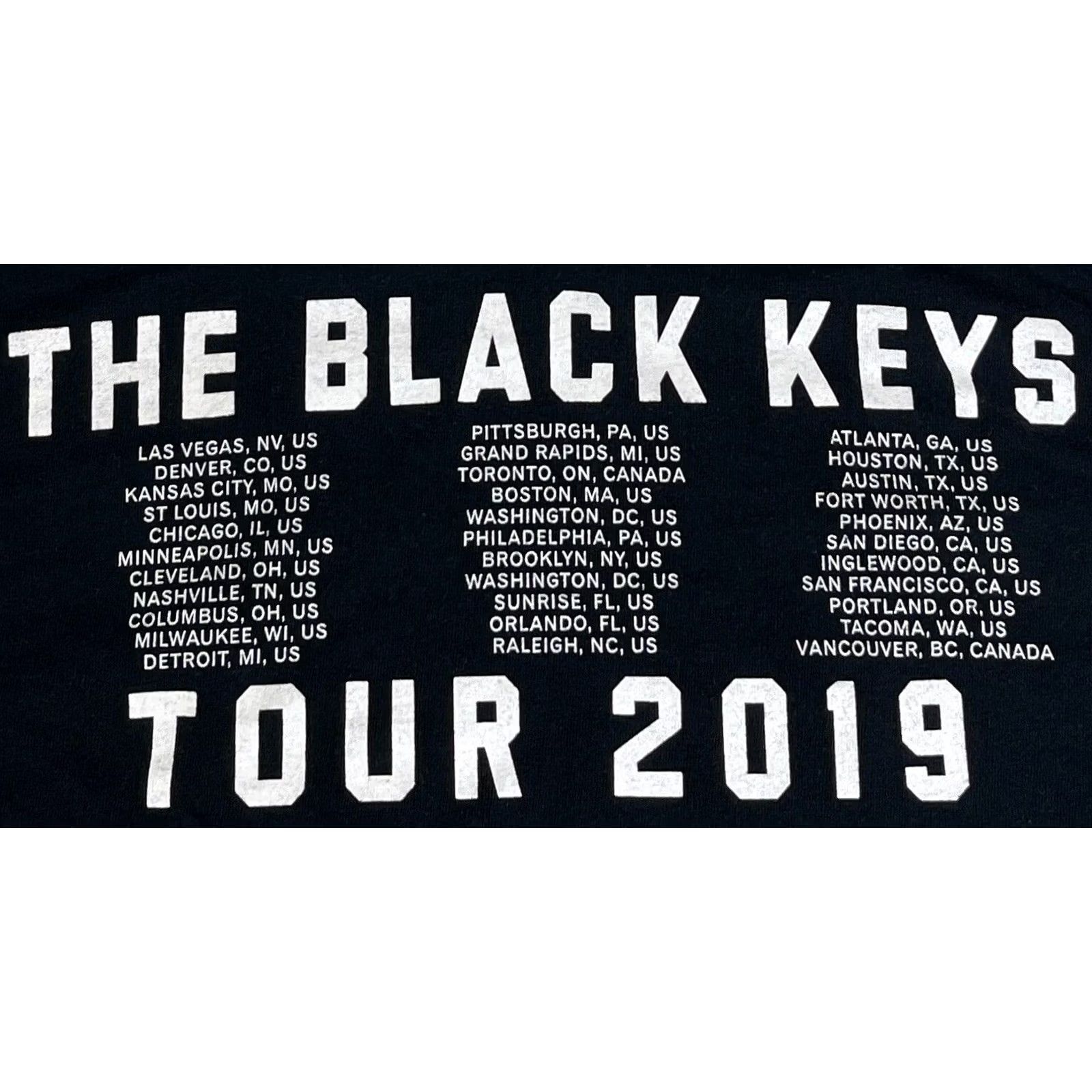 Vintage The Black Keys 2019 World Tour Long Sleeve T-Shirt Mens M Double-Sided Solid Black Cotton Shirt Size US M / EU 48-50 / 2 - 4 Thumbnail