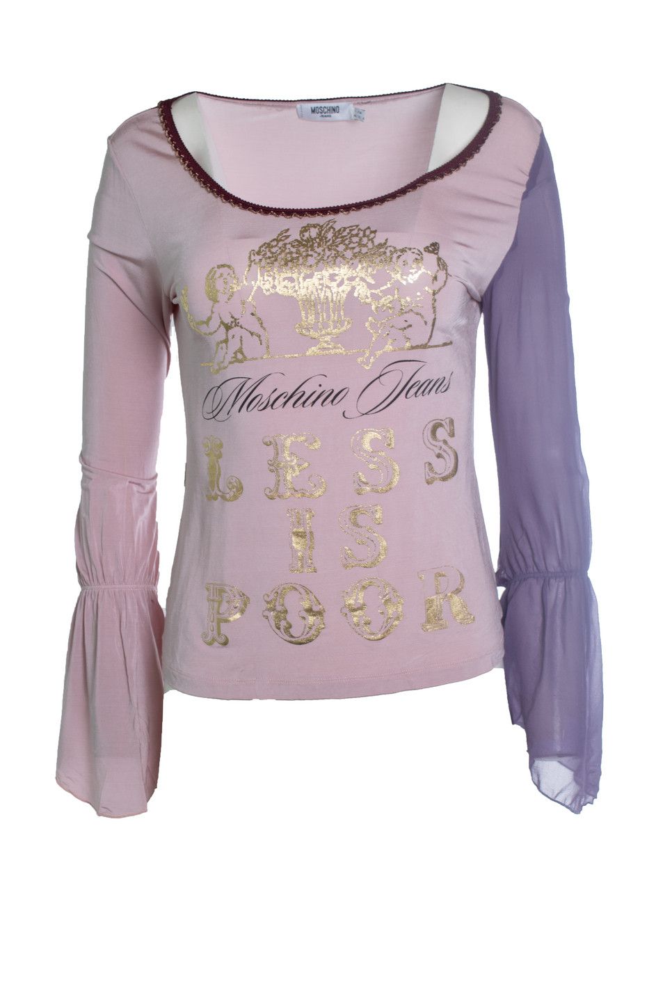 Moschino Moschino Jeans, Pink top with fluttered sleeves Size M / US 6-8 / IT 42-44 - 1 Thumbnail