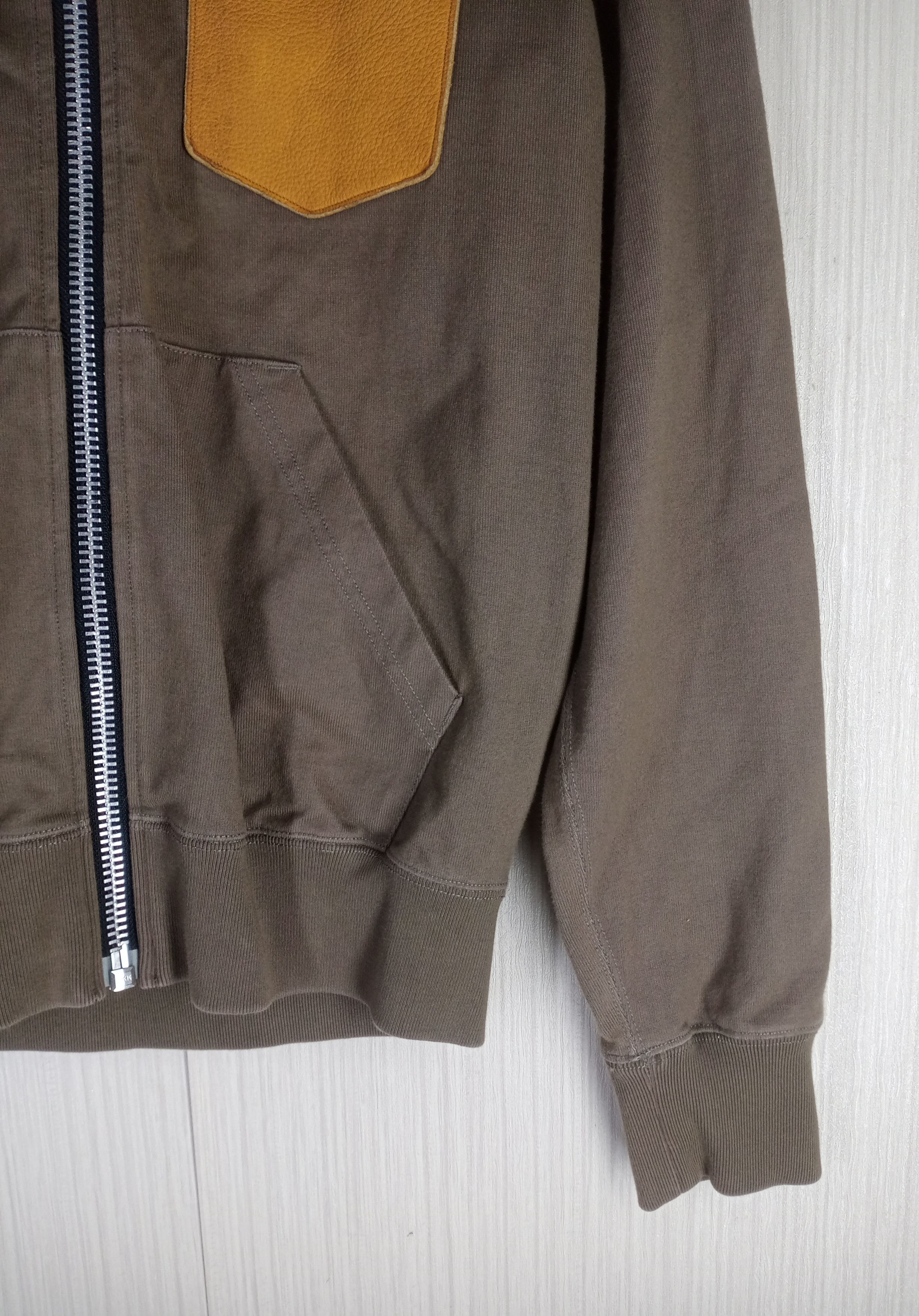 Schott Rare Vintage Schott N.Y.C Leather Pocket Zipper Hoodie Size US S / EU 44-46 / 1 - 5 Thumbnail