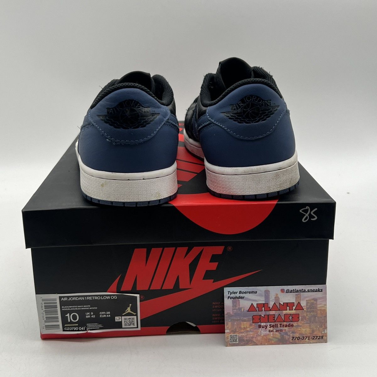 Nike Air Jordan 1 low mystic navy Size US 10 / EU 43 - 3 Thumbnail
