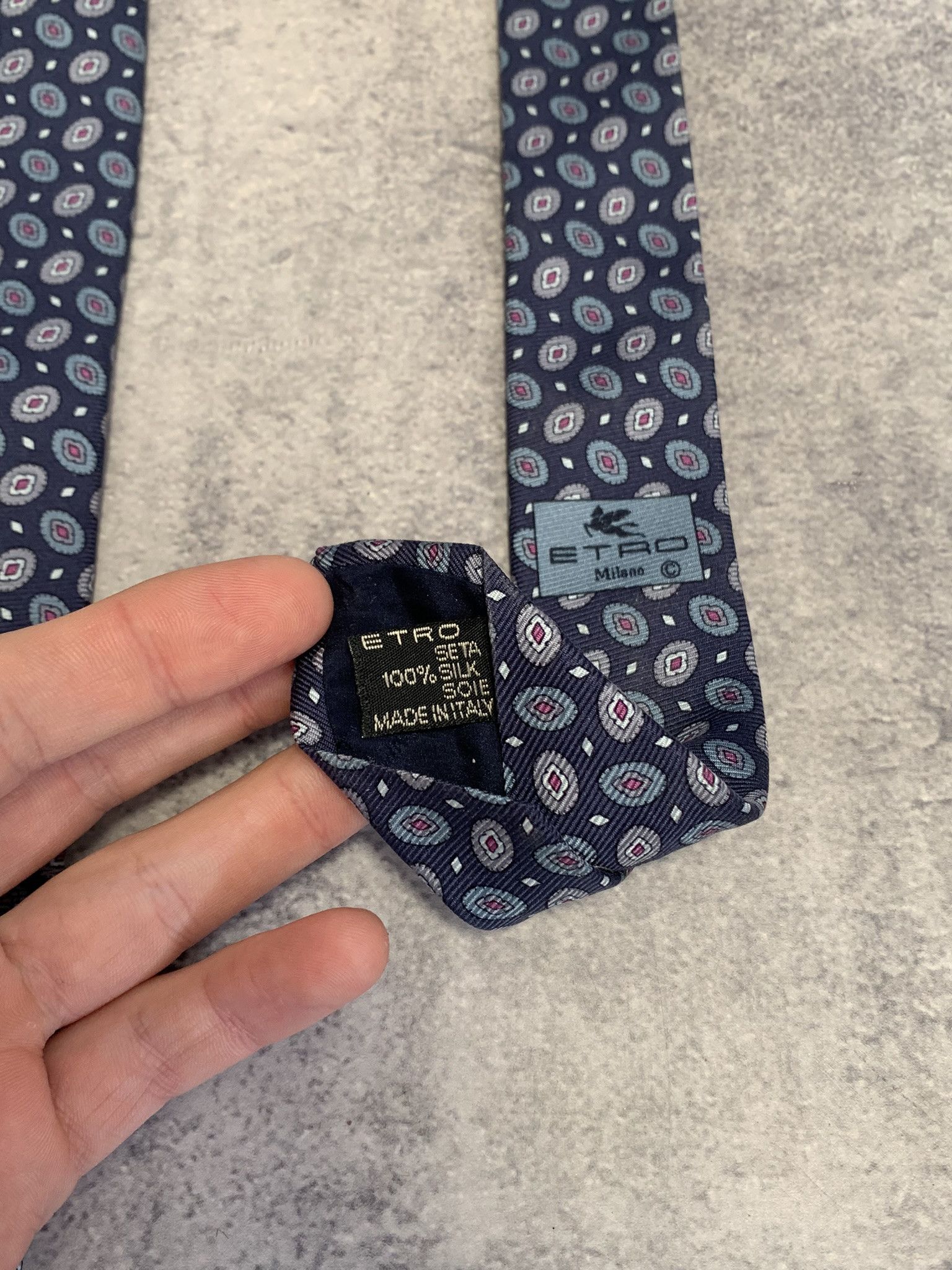 Etro ETRO 100% Silk Mens Luxury Tie Size ONE SIZE - 3 Thumbnail