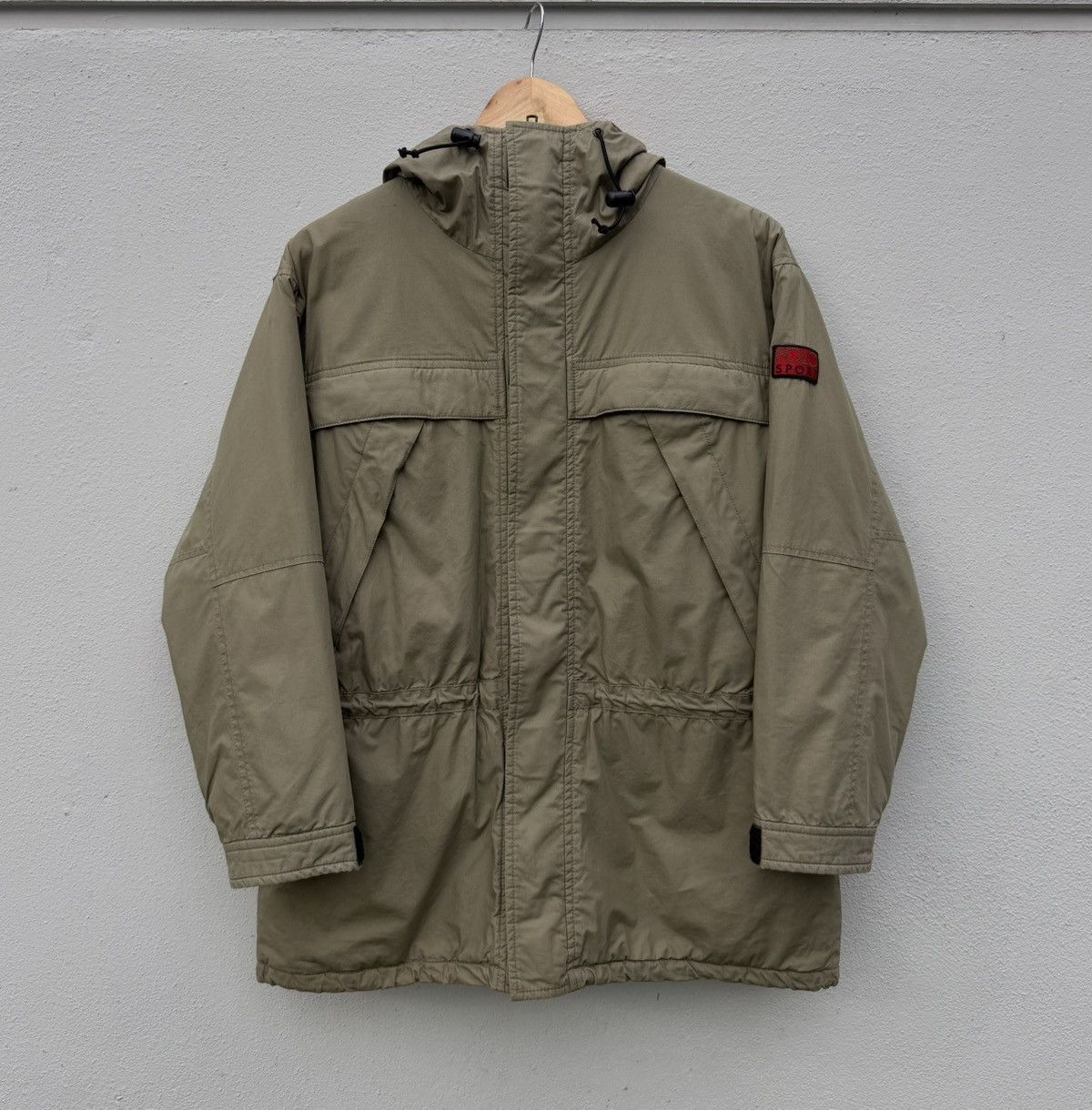 Polo Ralph Lauren Vintage Polo Sport Ralph Lauren Hooded Jacket Khaki Parka Size M / US 6-8 / IT 42-44 - 1 Thumbnail