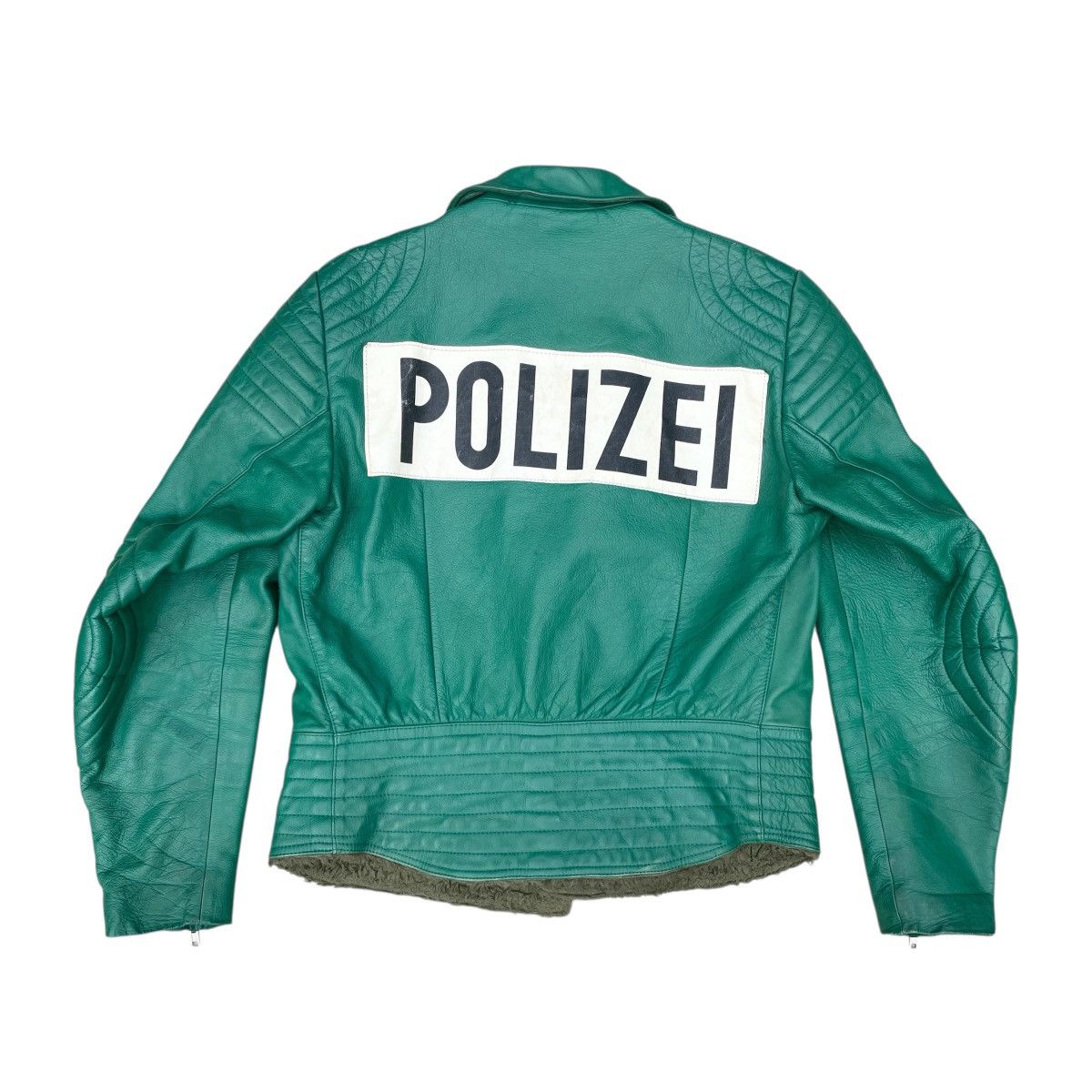 Vintage Vintage Polizei Motorcycle Biker Jacket 80s Leather Police Size US L / EU 52-54 / 3 - 1 Thumbnail