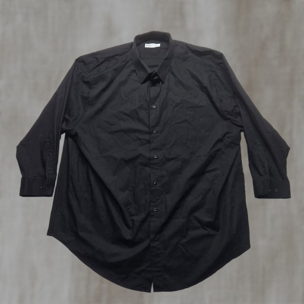 Vintage Kings Court Button-Up Shirt Big & Tall Long Sleeve Solid Black Adult Size 20 35/6 Mens Size US XXL / EU 58 / 5 - 1 Thumbnail
