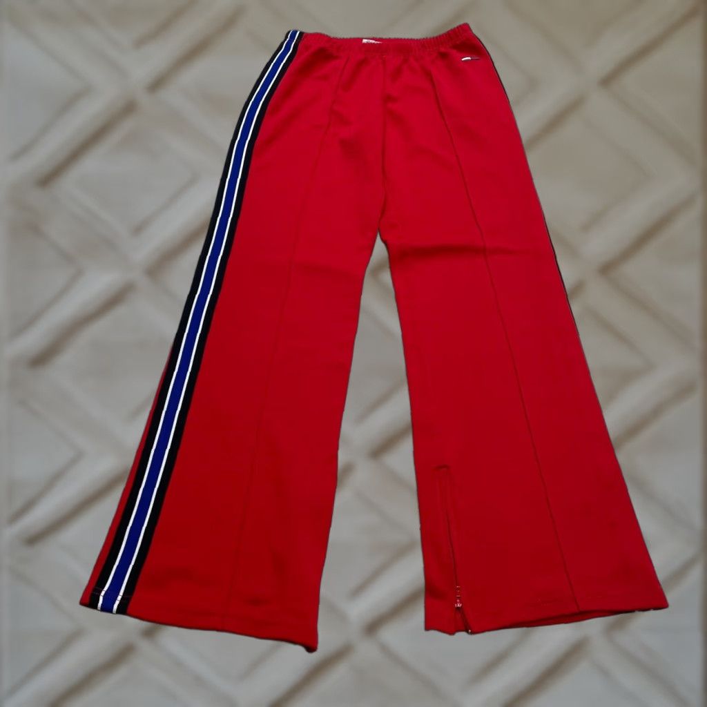 Tommy Hilfiger Tommy Hilfiger Track Pants Womens Small Red Elastic Waist Ankle Zip 26x30 Size 28" / US 6 / IT 42 - 1 Thumbnail
