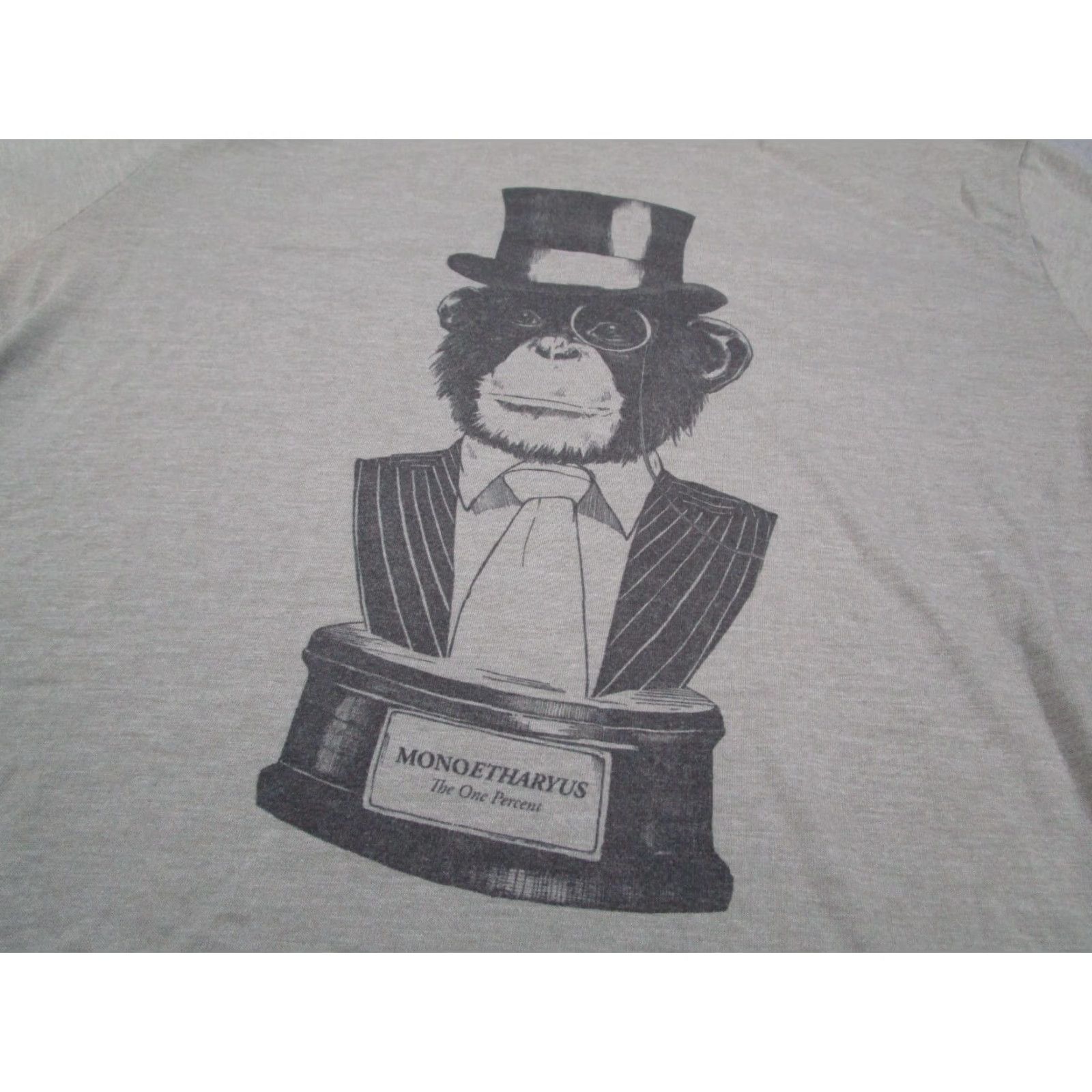 Vintage TYPOGRAPHIA Shirt Mens Medium Gray One Percent Chimp Graphic Tee - Cotton Blend Crew Neck, Short Sleeve, Portugal Made, Classic Retro City Theme Size US M / EU 48-50 / 2 - 2 Thumbnail