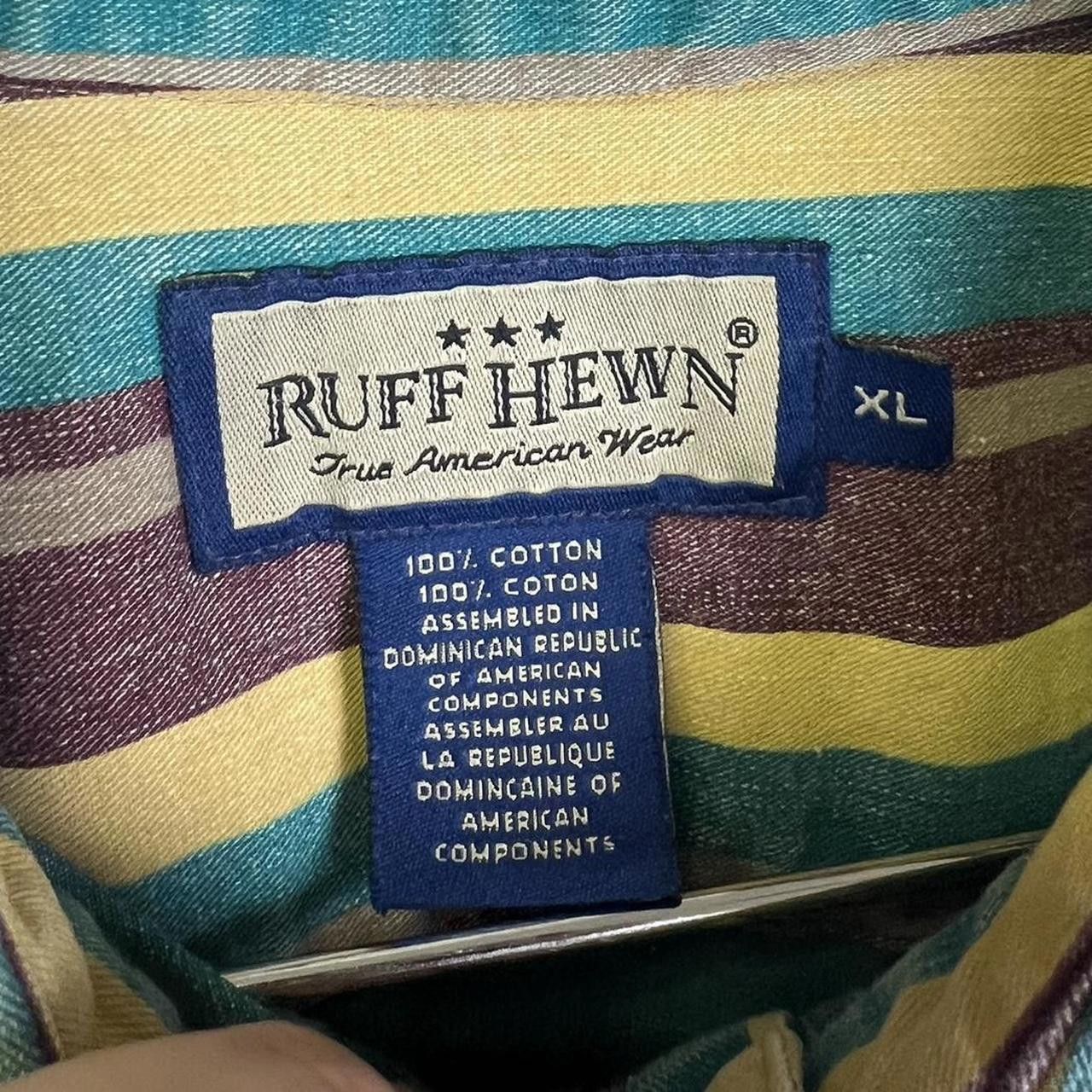 Designer Vintage Ruff Hewn Striped Button-Up Shirt - XL 90s Westen Size US XL / EU 56 / 4 - 5 Thumbnail
