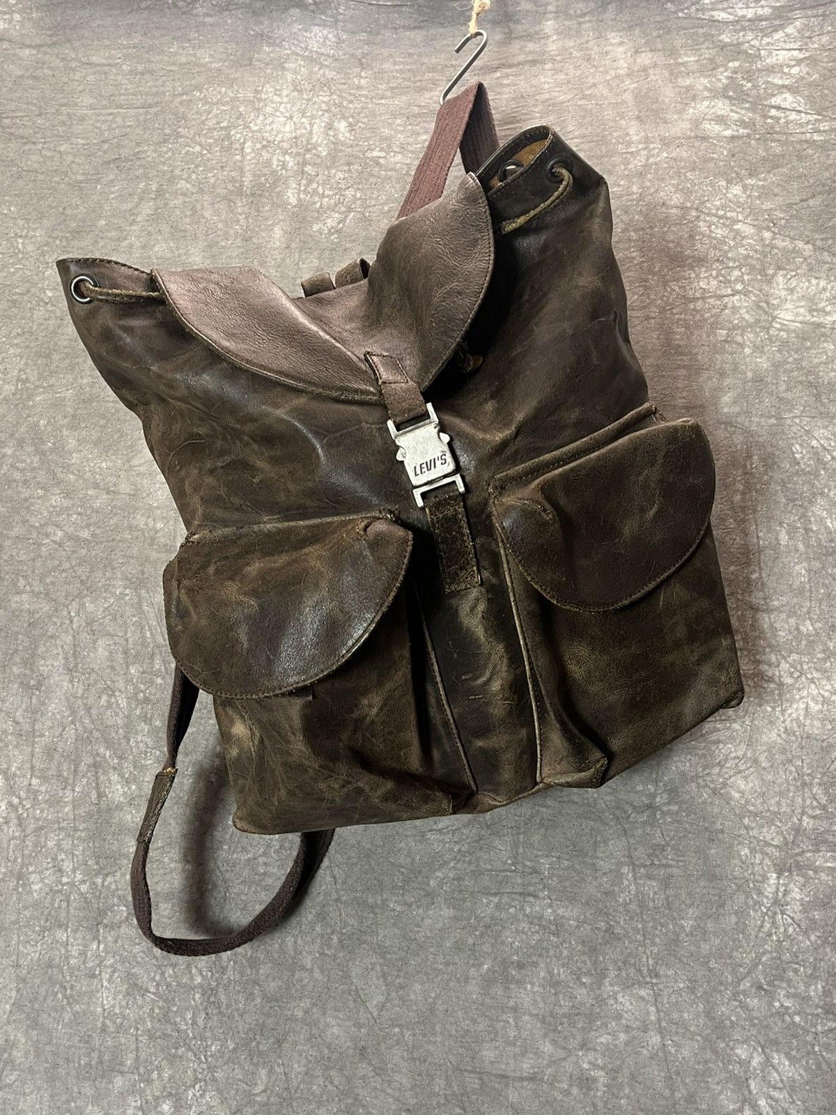 Levi's × Vintage Vintage Leather Bag Brown Levi’s 90s Avantgarde Size ONE SIZE - 2 Thumbnail