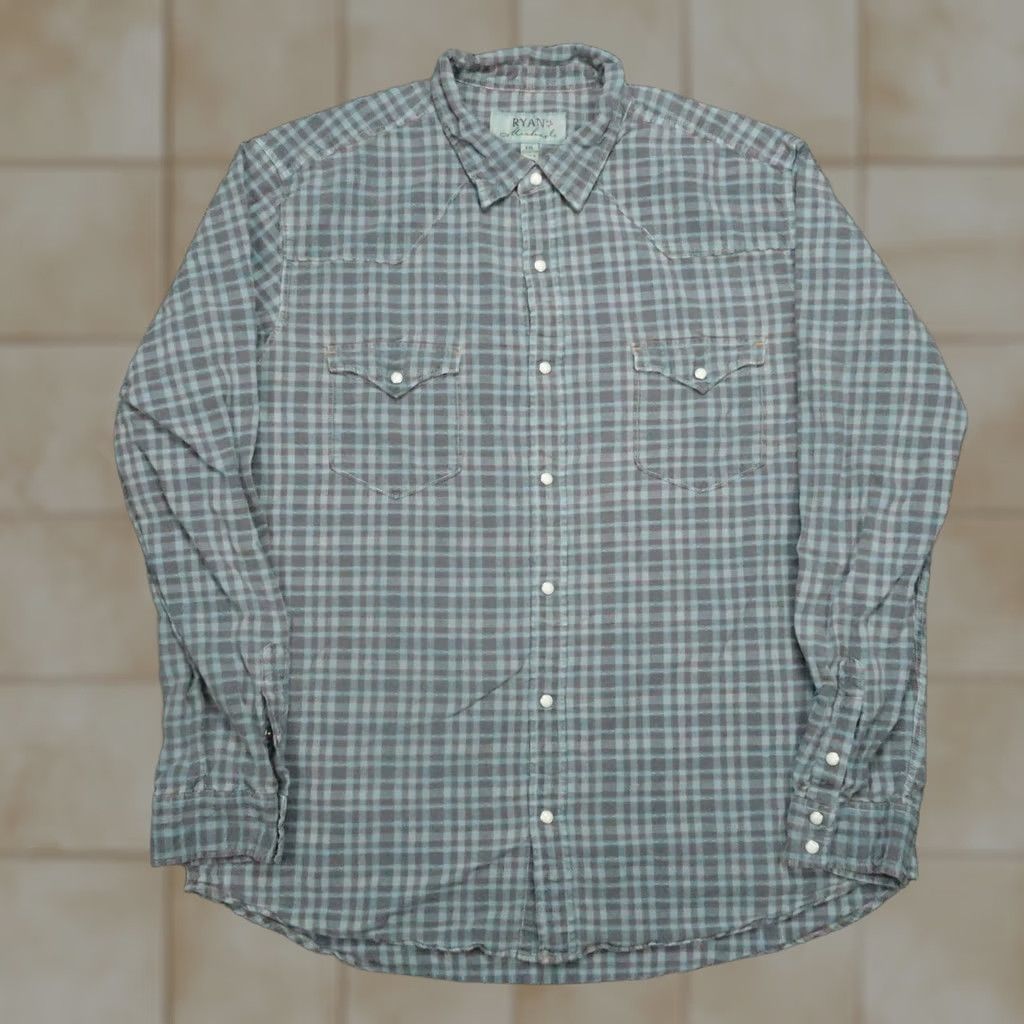 Vintage - Maximizes Search Visibility: Combines key terms like "Ryan Michael'S" and "Plaid Long Sleeve Shirt" which directly target the Size US XXL / EU 58 / 5 - 1 Thumbnail