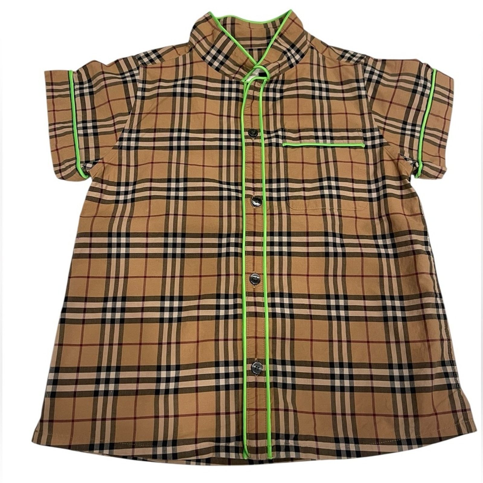 Burberry BURBERRY Fluo piping short sleeve shirt size:8Y Size ONE SIZE - 1 Thumbnail