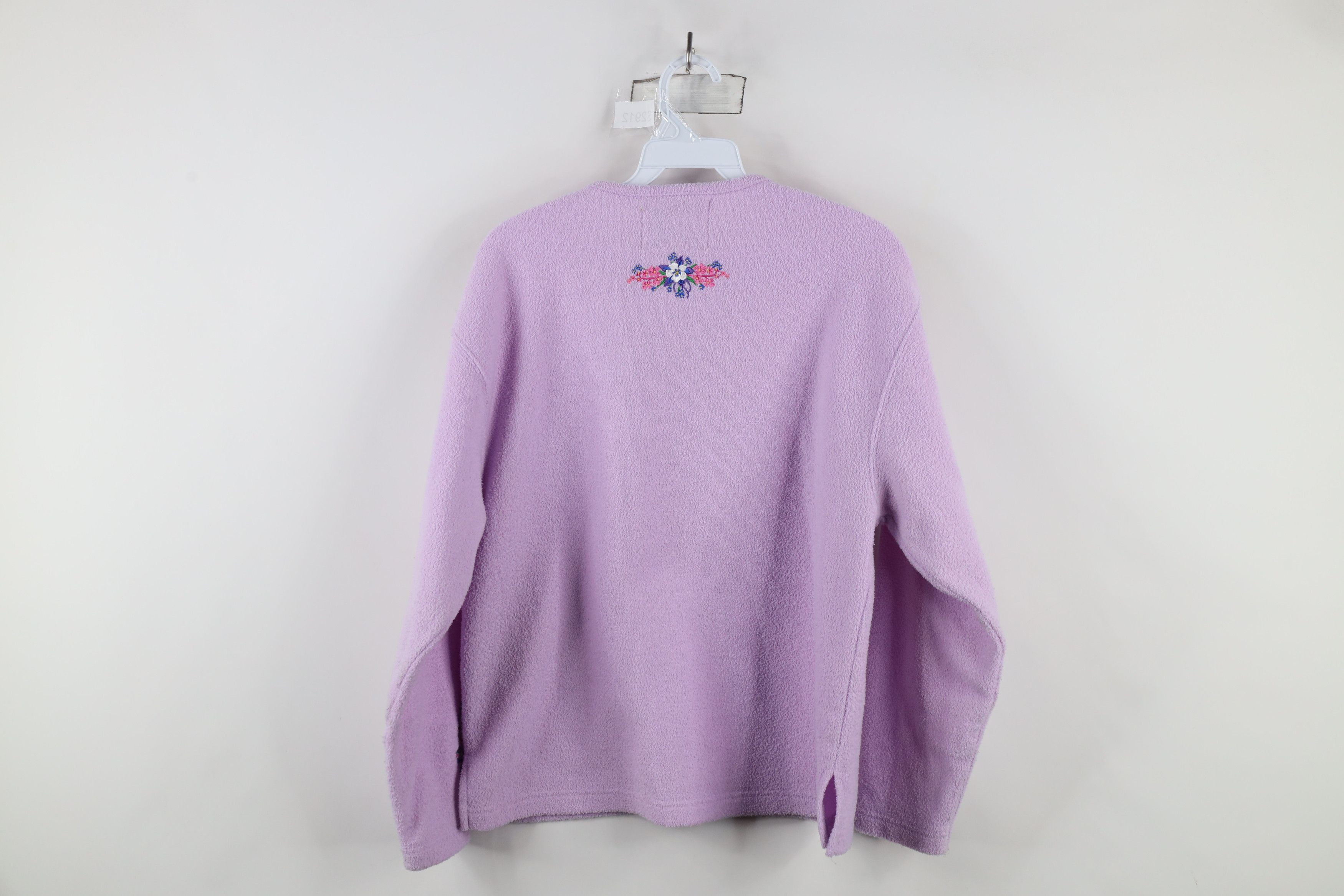 Vintage Vintage 90s Streetwear Alaska Flower Fleece Sweatshirt Size S / US 4 / IT 40 - 11 Thumbnail