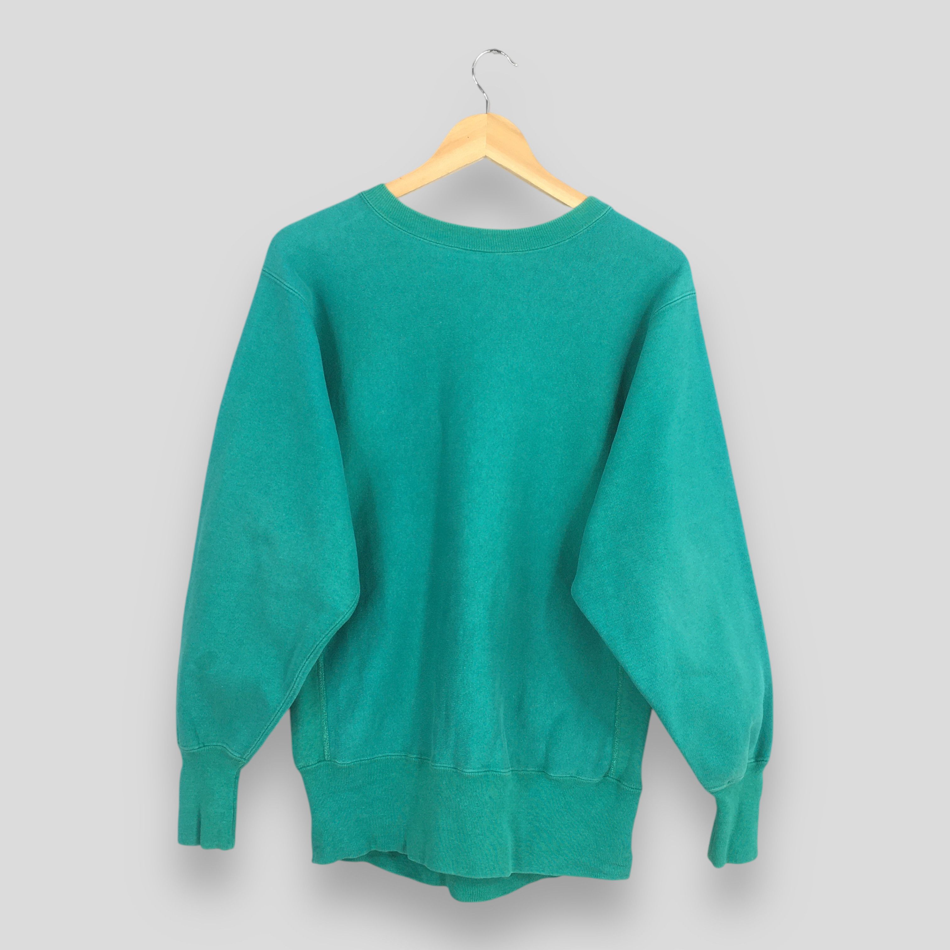 Champion × Vintage Vintage 1980s Champion Reverse Weave Green Sweatshirt Medium Size US M / EU 48-50 / 2 - 7 Thumbnail
