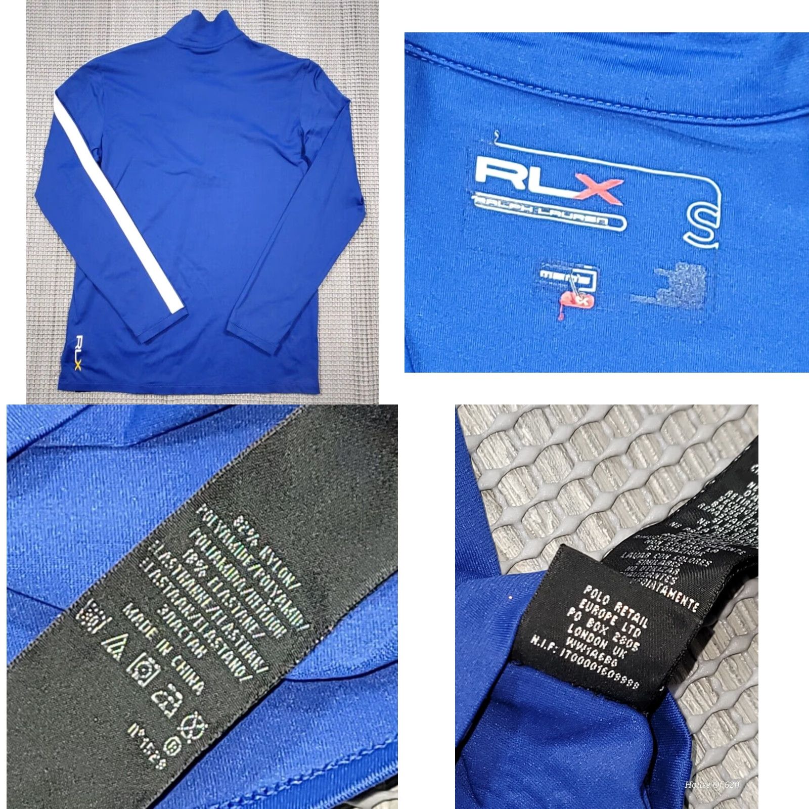 RLX Ralph Lauren RLX Ralph Lauren Shirt Mens S 1/4 Zip Royal Blue Golf Performance Mock Neck Logo Embroidered Jersey Nylon/Polyester Athletic Zip Size US S / EU 44-46 / 1 - 8 Thumbnail