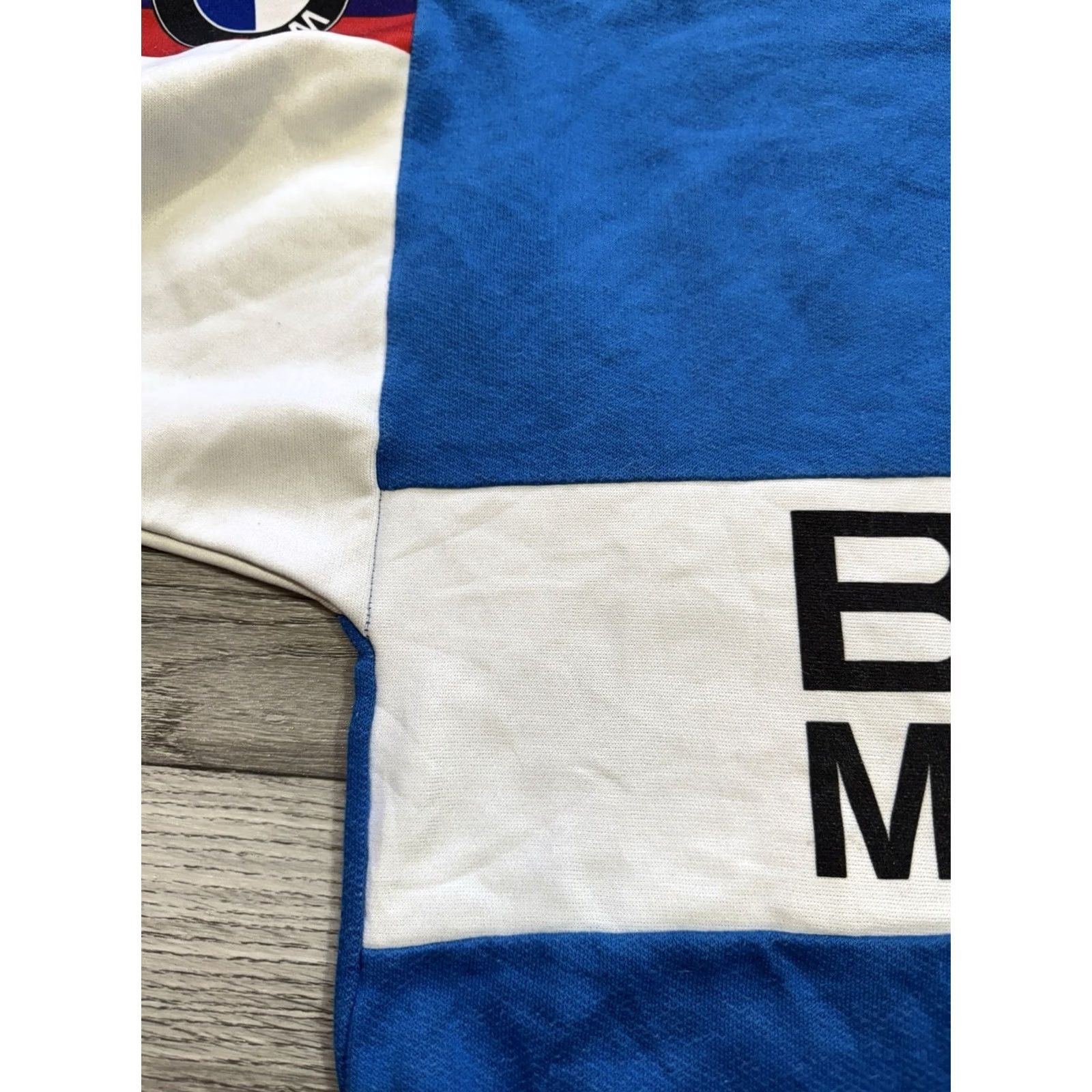 BMW VINTAGE Rare 1980 BMW M Power Motorsport Racing Sweatshirt Blue Crewneck Pullover Size L Men Long Sleeve Pullover Racing Vintage Blue L Mens Size US L / EU 52-54 / 3 - 7 Thumbnail