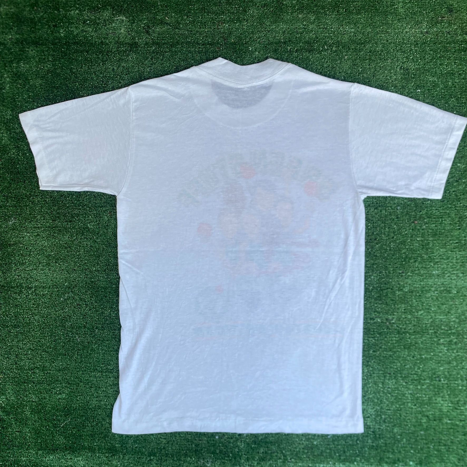 Vintage 80s Boston Celtics Shirt Caricature NBA White Tee