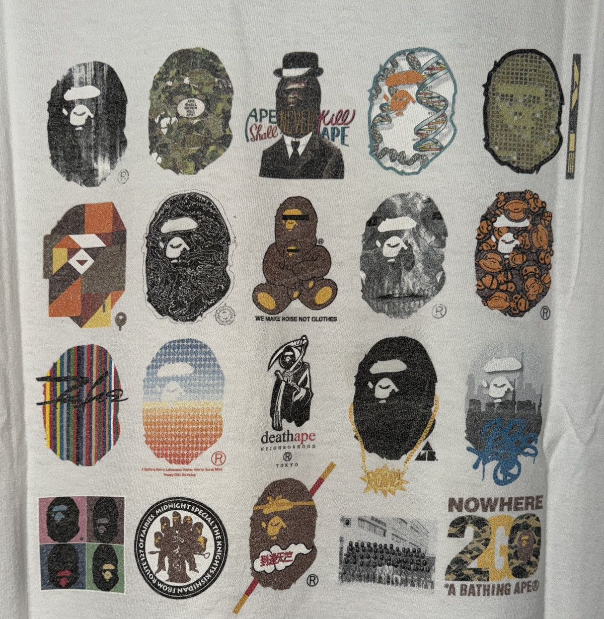 Bape 2013 Bape 20th Anniversary Artists Tee White Large L RARE Size US L / EU 52-54 / 3 - 3 Thumbnail