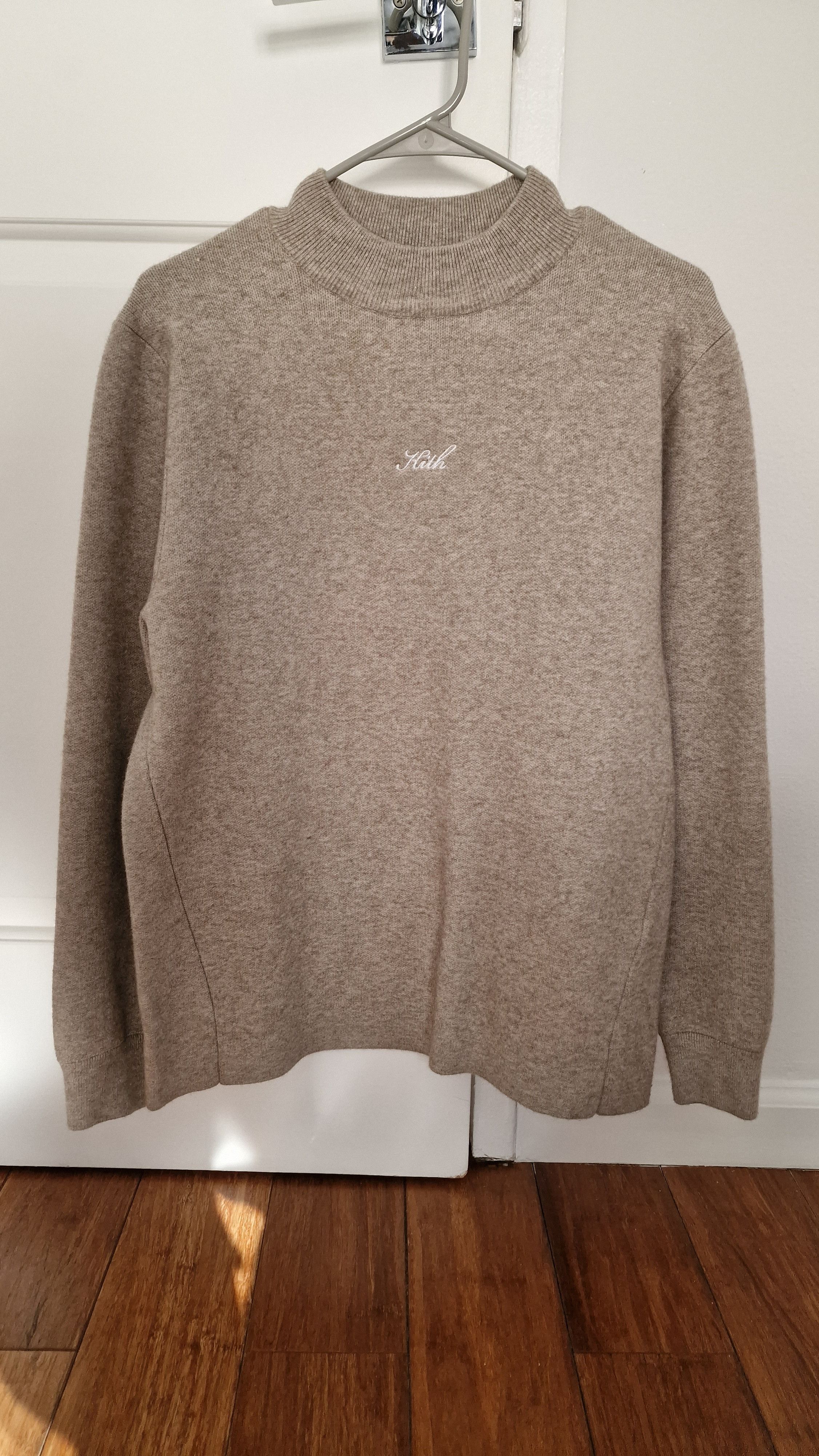 Image of Kith Mockneck Sweater Brown, Men's (Size XS)