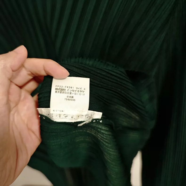 Issey Miyake Issey Miyake size:3 Green pleated long-sleeved shirt Size S / US 4 / IT 40 - 3 Thumbnail