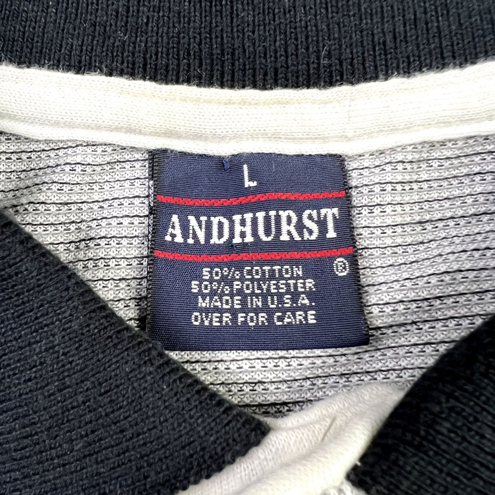 Vintage VINTAGE Andhurst Polo Shirt Mens Large Blue Gray 90s Golf Polo Shirt Polo Short Sleeve Collared Front Pocket Made In USA Size US L / EU 52-54 / 3 - 2 Thumbnail