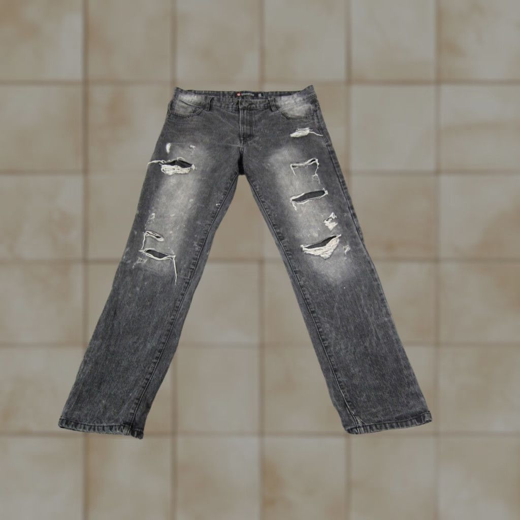Southpole VINTAGE Southpole Jeans Mens Regular Black 30x32 Distressed Denim Tapered 5-Pocket Y2K Size US 36 / EU 52 - 1 Thumbnail
