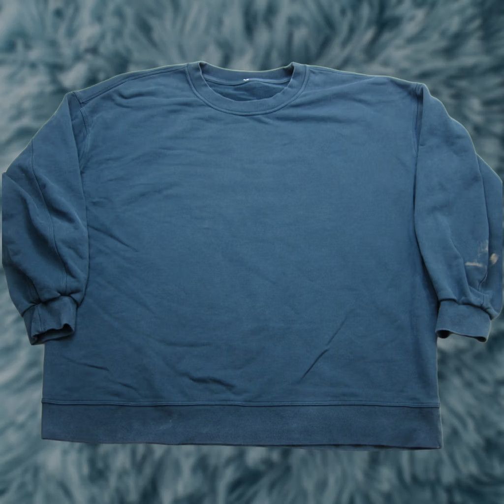 Lululemon Lululemon Womens Large Blue Terry Sweater - Oversized Crew Knit Size L / US 10 / IT 46 - 1 Thumbnail