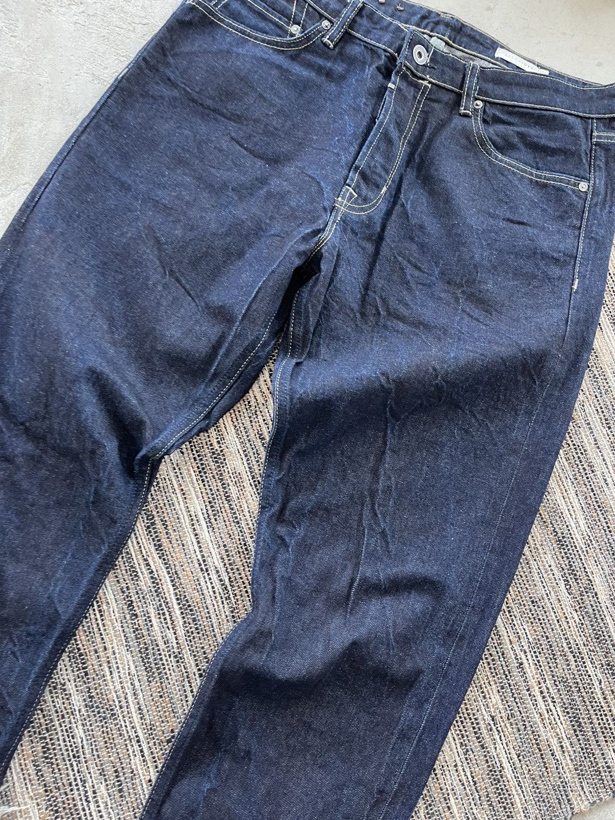 Allsaints Vintage AllSaints Jack Navy luxury Slim Selvedge Denim Jeans Size US 32 / EU 48 - 5 Thumbnail