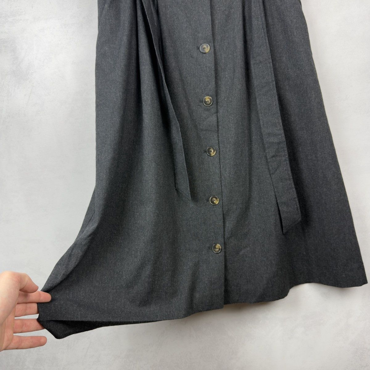 Sezane Sezane Mid-Length Wool Viscose Poly Belted Skirt Size 40 Size 28" / US 6 / IT 42 - 20 Thumbnail